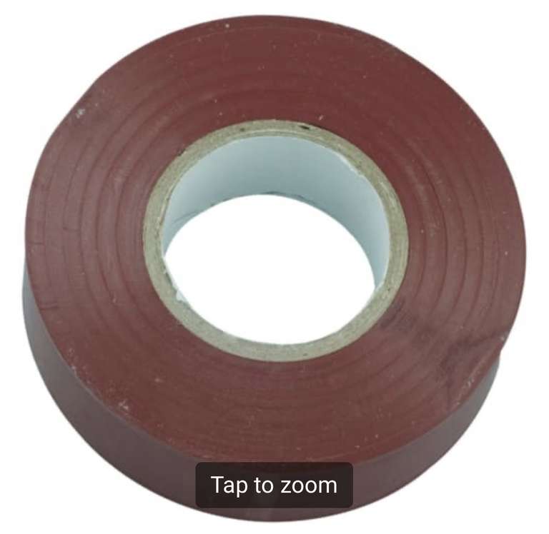Deta Brown PVC Electrical Insulation Tape, 20m x 19mm (Pack of 10) - Free C&C