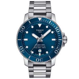 TISSOT Seastar Powermatic 80 Blue & Stainless Steel Men's Watch £493 with code @ Tic Watches