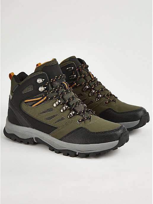 Men’s Waterproof Lace Up Walking Boots (Sizes 7-12) - Free C&C