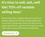 Ebay 70% off final value fees, up to 100 listings - 28th-31st July