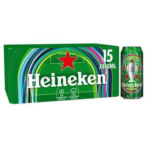 Heineken Premium Lager Beer, 15 x 440ml - with voucher