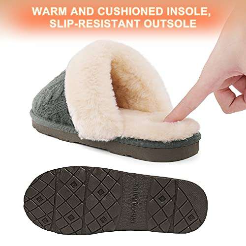 DREAM PAIRS Women's Memory Foam Slippers Fleece Lined Anti-Skid - £8.39 with code, sold by dreamspairsEU @ Amazon