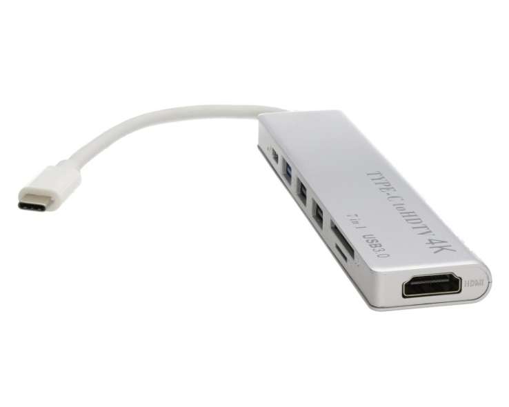 7-in-1 USB-C hub: 4K 60Hz HDMI, 100W PD USB-C port, SD+TF card reader, 1x USB3, 2x USB2 - £15.59 delivered @ Kenable