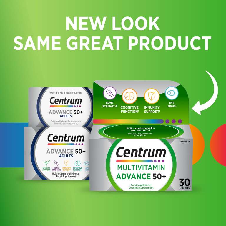 Centrum Age Centrum Advance 50+ Tablets Multivitamin & Mineral Supplements £4.39 at ...