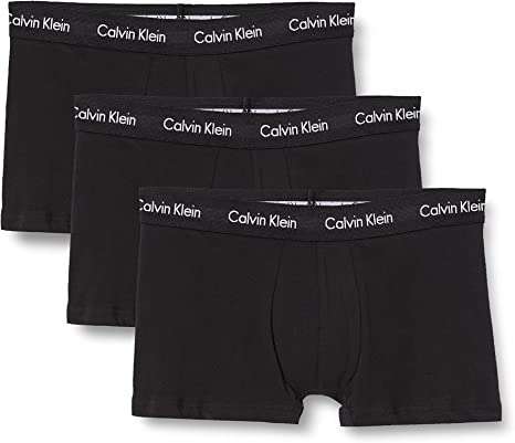 Calvin Klein Men's 3 Pack Low Rise Trunks - Cotton Stretch Boxers ( Sizes XS / S / M / XL) £21 @ Amazon