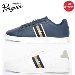 Men's Original Penguin Plane Shoes in Navy or White with code + free delivery