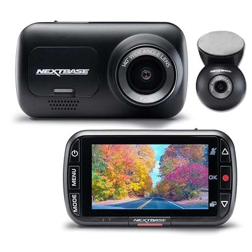 Nextbase 222XR Dash Cam Front and Rear Full 1080p/30fps - Izilla FBA