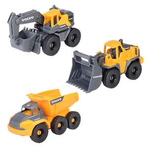 Dickie Toys - Volvo Construction Site Vehicles from 3 Years (3 Pieces) - Construction Set with 3 Toy Cars