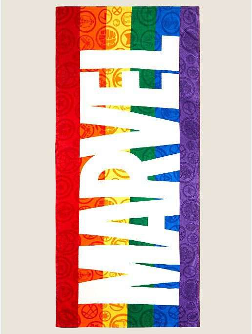 Disney Marvel Multi Stripe Panel Print Beach Towel £7.50 free Click & Collect @ Asda