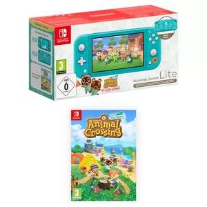 Nintendo Switch Lite Animal Crossing Aloha Edition Bundles - Turquoise / Coral + extra game eg. Metroid Prime (+ extra £5 off with sign-up)