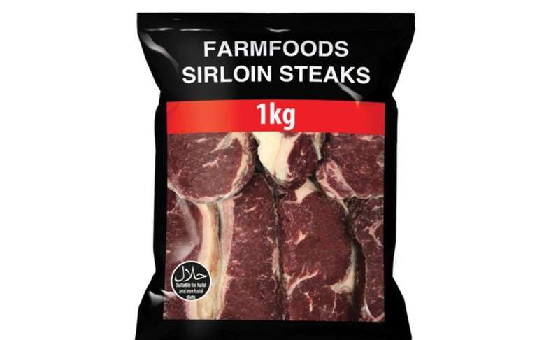 Farmfoods Sirloin Steaks 1kg