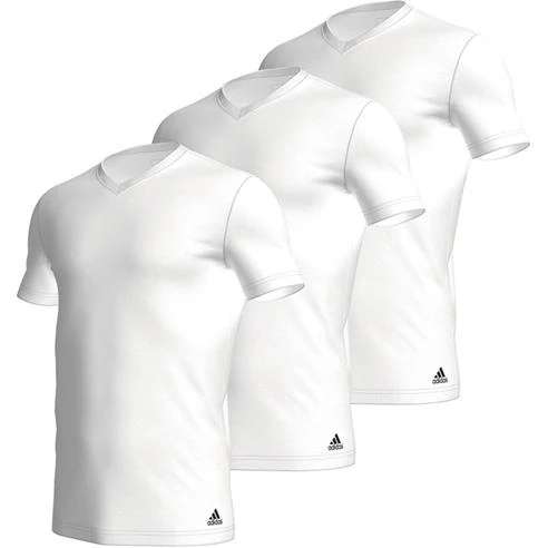 Men's Adidas 3 Pack Active Core 100% Organic Cotton V Neck T Shirts in ...