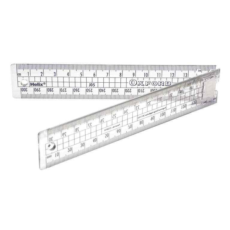 Helix Oxford 30cm Shatter Resistant Folding Ruler (Clubcard Price)