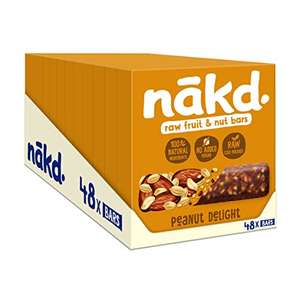 Nakd Peanut Delight Natural Fruit & Nut Bars 48bars £24 / £22.80 @ Amazon