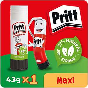 Pritt Glue Stick 1x43g £1.59 (+£4.49 non Prime) at Amazon
