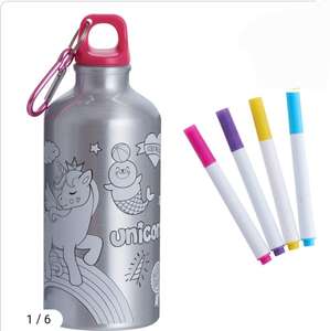 Wilko Colour Your Own Water Bottle - £3 + Free Collection @ Wilko