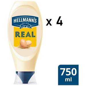 Hellmann's Real Squeezy Mayonnaise (Real / Light) - 4 x 750ml for £6.98 @ Costco