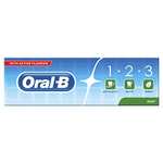 Oral-B 123 Fresh Mint Toothpaste 100 ml, Fluoride Toothpaste For Adults and Children, Pack of 12 £12 / £11.40 Subscribe & Save @ Amazon