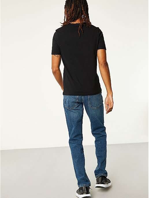 Mid Blue Straight Leg Jeans With Stretch (Limited Sizes / Waist 30-32) - £4 + Free Click & Collect @ George Asda