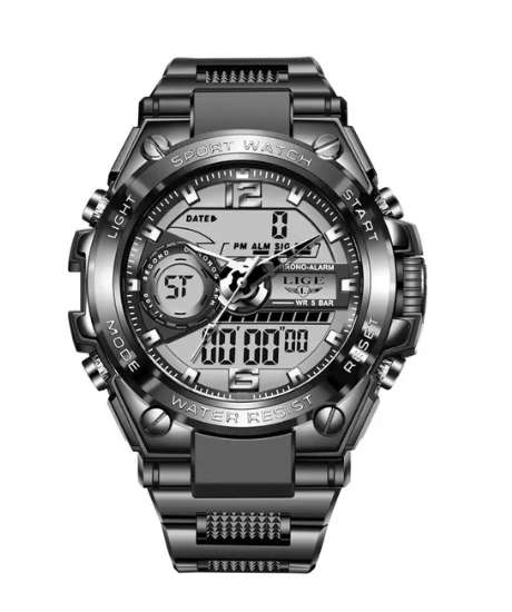 LIGE Mens Military Watch Digital 50m Waterproof Wristwatch LED Quartz - For New Customers (£11.32 New Customers) Sold By Cutesliving Store
