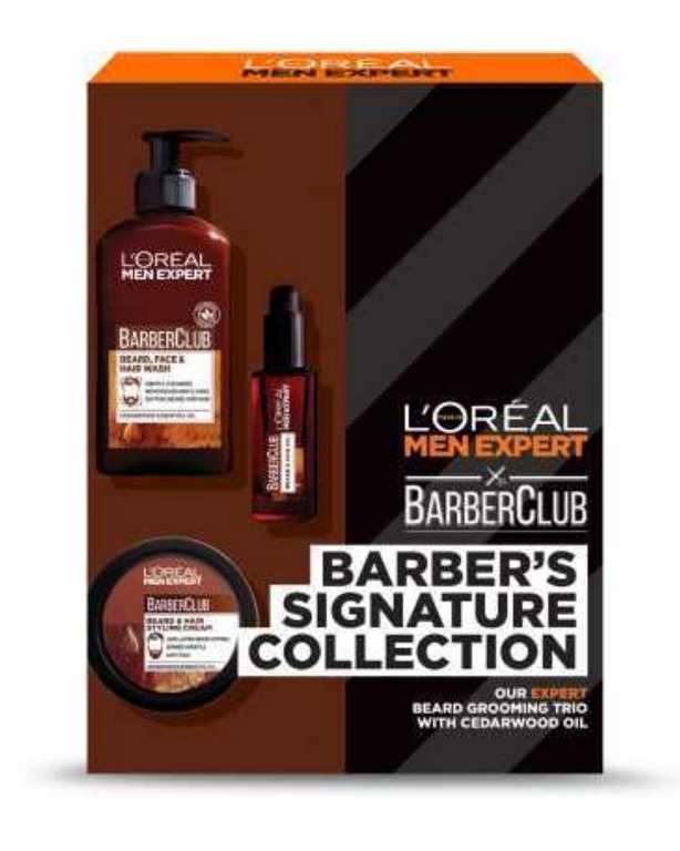 L'Oreal Paris Men Expert Barber's Essentials Grooming Gift Set (Face wash 200ml, Beard Oil 30ml, Styling Cream 75ml)