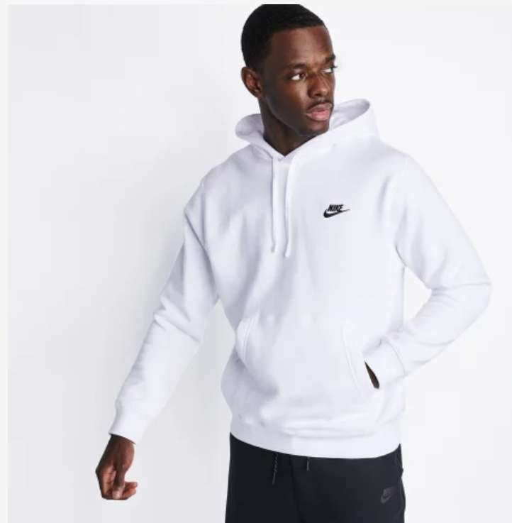 Men’s Nike Club Hoodies in Black,White or Red £33.99 with code + free FLX delivery (free to join) @ Footlocker