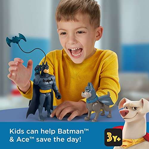 Fisher-Price DC League Of Super-Pets Batman & Ace, Set Of 2 Poseable Figures With Accessory £6.40 @ Amazon