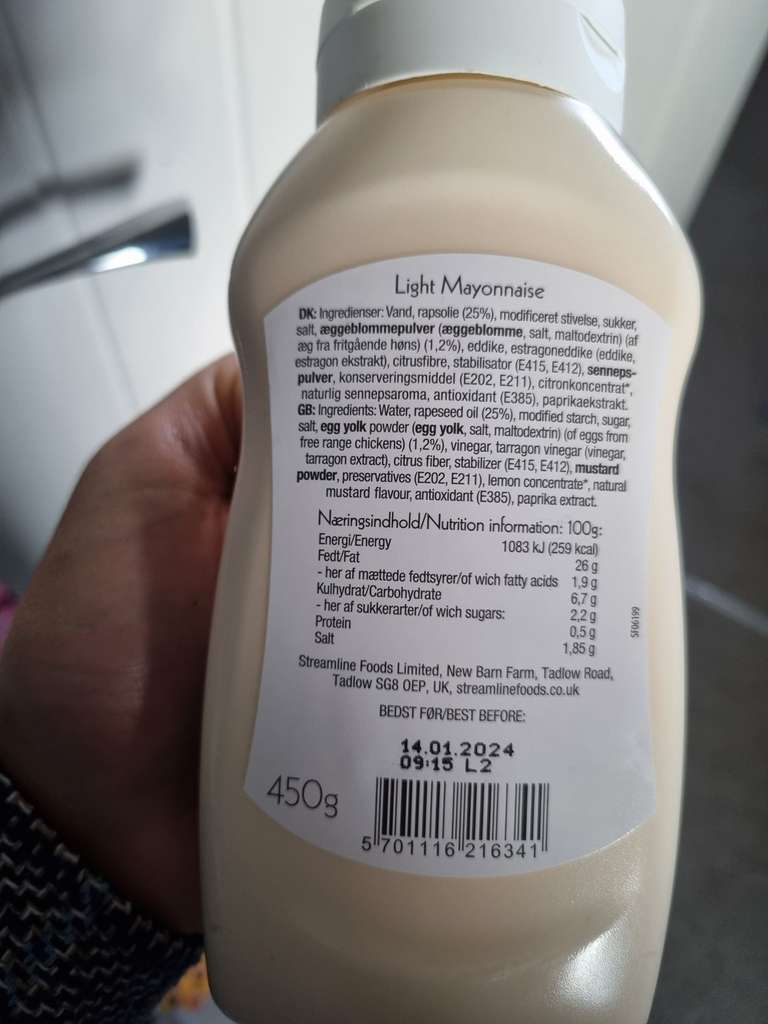 Dana light mayonnaise 450g Ilkeston
