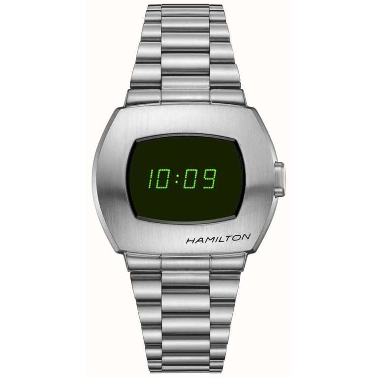 Hamilton PSR Green Digital Dial Stainless Steel Bracelet Men’s Watch H52414131
