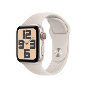 Apple Watch SE, 40mm, Aluminium Case, GPS + Cellular [2023] - Starlight Sport Band - S/M