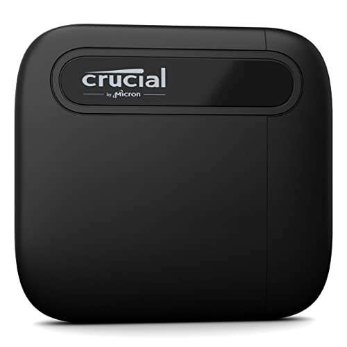 Crucial X6 1TB Portable SSD - Up to 800MB/s - PC and Mac - USB 3.2 USB-C External Solid State Drive - CT1000X6SSD9 £62.99 @ Amazon