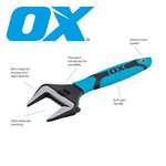 OX Tools Pro Extra Wide Jaw Adjustable Wrench - 8 inch, (200mm) - £12.50 @ Amazon