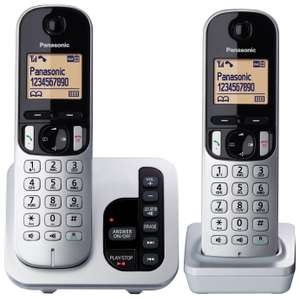 Twin Panasonic KX-TGC222 Cordless Phone with Answer Machine - £27.99 + Free Click and Collect @ Argos