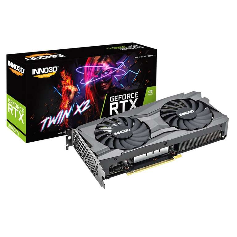 Inno3D GeForce RTX 3060Ti Twin X2 LHR 8GB GDDR6 PCI-Express Graphics Card £399.99 + £8.70 delivery @ Overclockers
