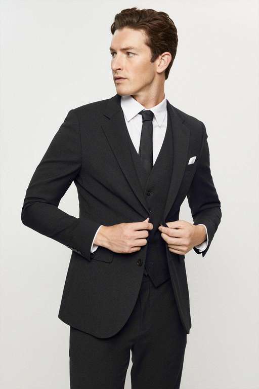 50% Off Slim Fit Black Essential Two-Piece Suit + Extra 10% Off With Code £40.05 + £3.99 Delivery @ Burton