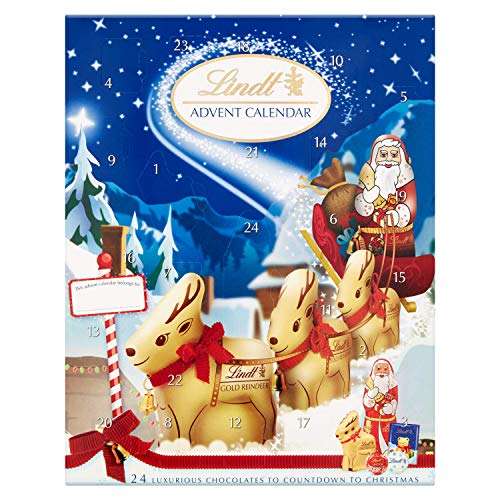 Lindt Milk Chocolate Christmas Advent Calendar 2022 - £4.33 - Jan 2023 Delivery @ Amazon