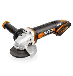 WORX WX800 18V Battery Cordless 115mm Angle Grinder 1 Battery Charger Carry Case - w/Code By Worx