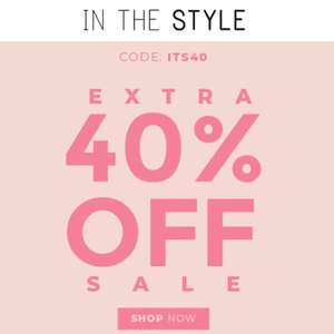 Extra 40% Off Sale With Discount Code - @ In The Style