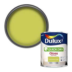 Dulux Quick Dry Gloss Paint For Wood And Metal - Luscious Lime 750Ml £8 @ Amazon
