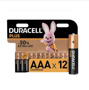 Duracell plus AAA Batteries £5.99 + £2.99 delivery @ WHSmith