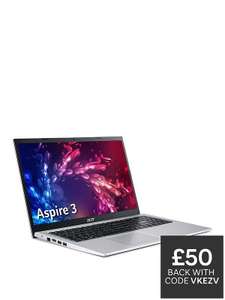Aspire 3 A315-58 Laptop - 15.6in FHD, Intel Core i3, 8GB RAM, 256GB SSD - Silver (£249 with cashback)