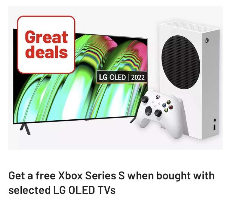 Free Xbox Series S with selected LG OLED TVs free collection @ Argos