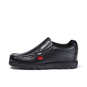 Kickers Boy's Fragma Slip on Leather School Shoes sizes 12.5 child to 6