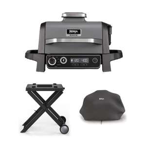 Ninja Woodfire Electric BBQ Grill Smoker + FREE STAND + COVER OG701UK, W/code, Sold by Ninja Kitchen