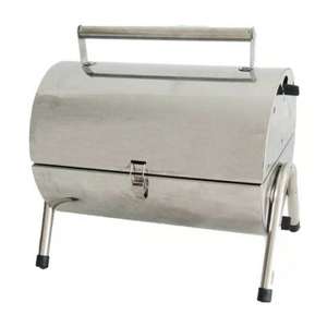 Flamemaster Portable Barrel Charcoal BBQ - Stainless steel £24.93 + £4.95 delivery at Robert Dyas