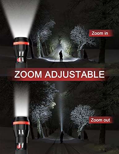 Fulighture LED Torch [4-Pack] Small Torches, Zoomable 2 Modes 70 Lumens with batteries £8.49 Dispatched from Amazon Sold by Fulighture LED