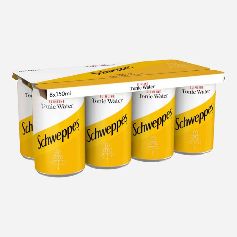 Schweppes Slimline Tonic Water Miniatures 8 x 150ml BBE 12/05/2024 (minimum £30 spend)