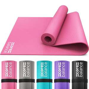 Core Balance Yoga Mat, Thick Foam 6mm, Non Slip, Exercise Fitness Gym, Compact Lightweight - Sold & Dispatched By TII Brands, Devon UK