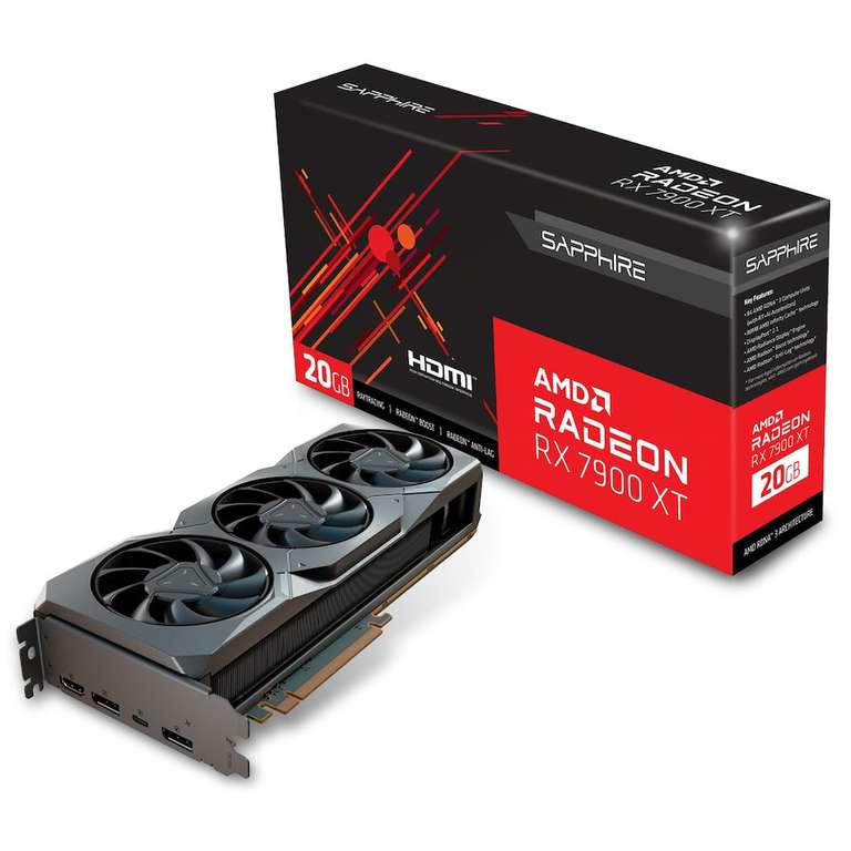 Sapphire Radeon RX 7900 XT Gaming 20GB GDDR6 PCI-Express Graphics Card £757.98 delivered @ Overclockers