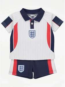 England FA Official 1998 2 Piece Pure Cotton Football Baby Kit - Free Click & Collect